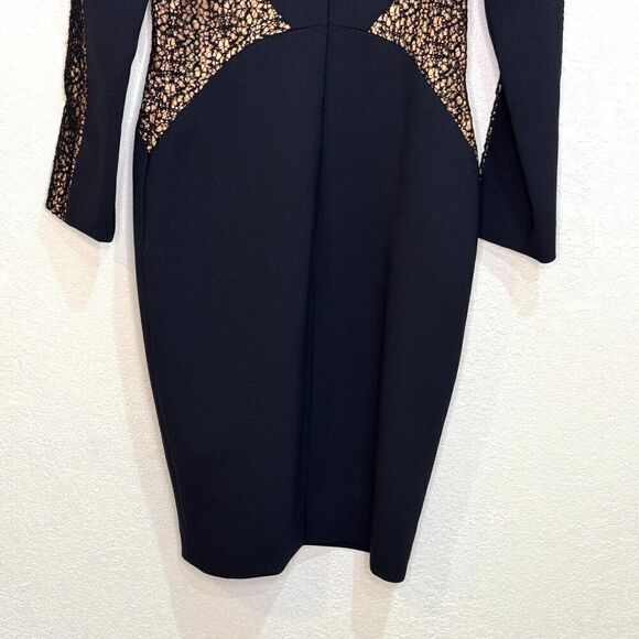 ba&sh Dress Size Small (1) Black Lace Long Sleeve Sheath - Picture 7 of 10